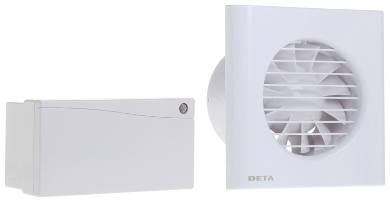 Deta 4" Extractor 12V Low Voltage Fan With Timer & Humidistat 100mm White - DT4617, Image 1 of 1
