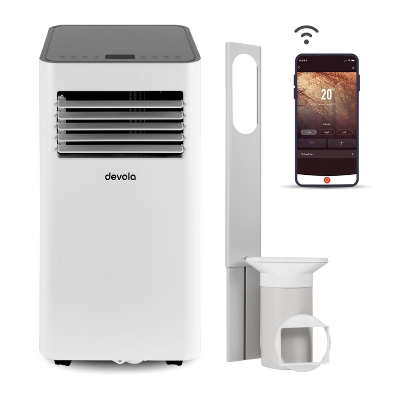 Devola Portable Air Conditioner with Wifi and Window Kit - 10000BTU - Cooling Only- White - DVAC10CW, Image 2 of 13