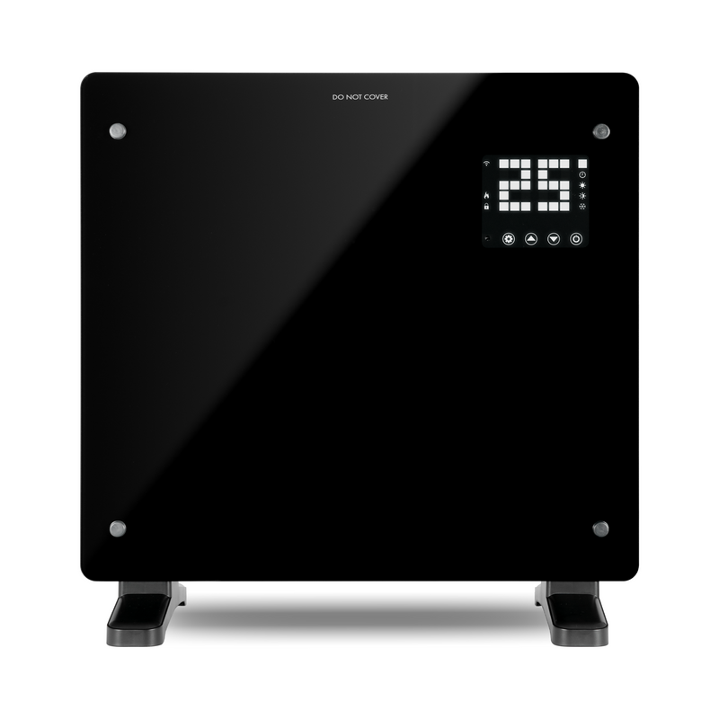 Devola 500W Glass Panel Heater with Wifi app - Black - DVPW500B, Image 2 of 4
