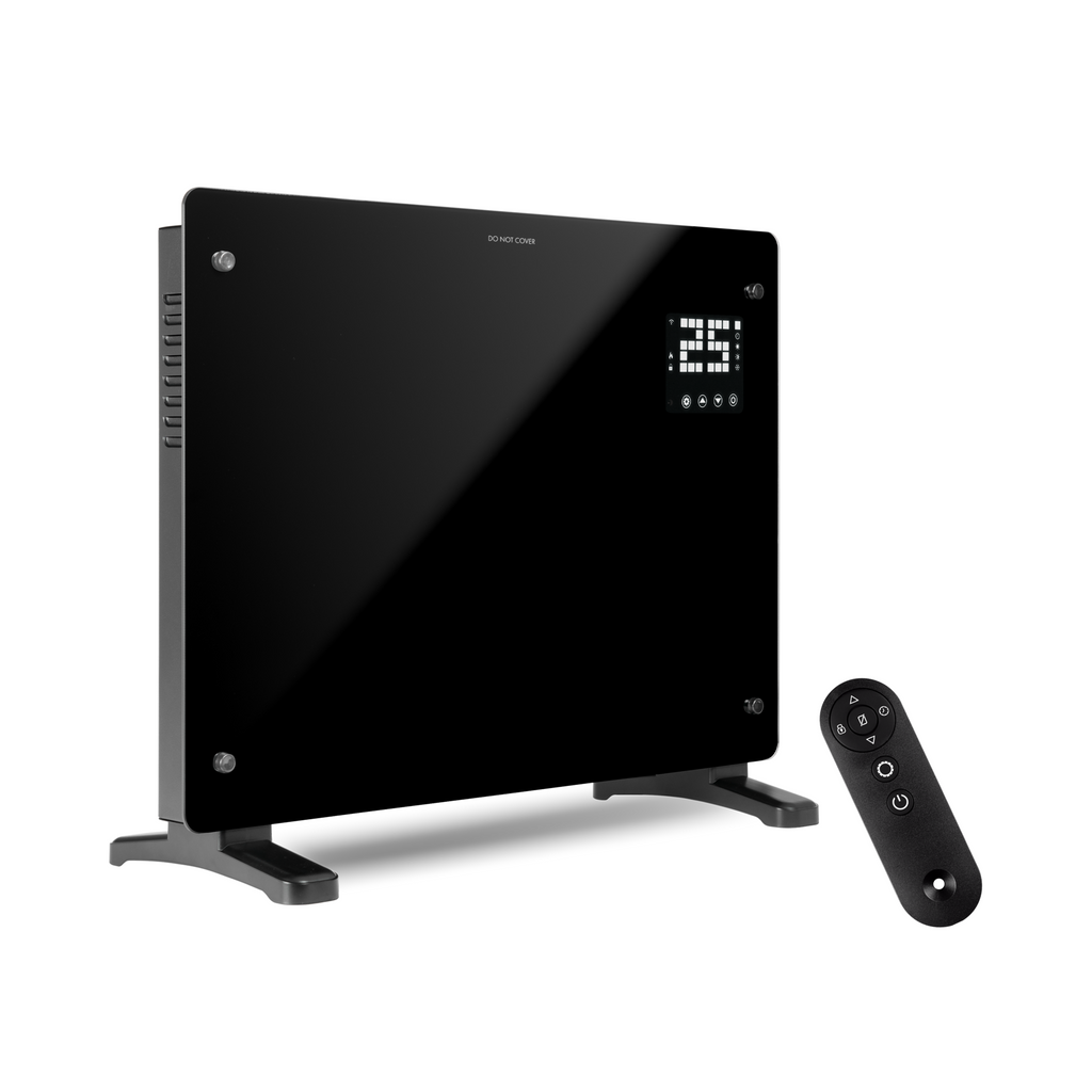 Devola 1500W Glass Panel Heater with Wifi app Black DVPW1500B
