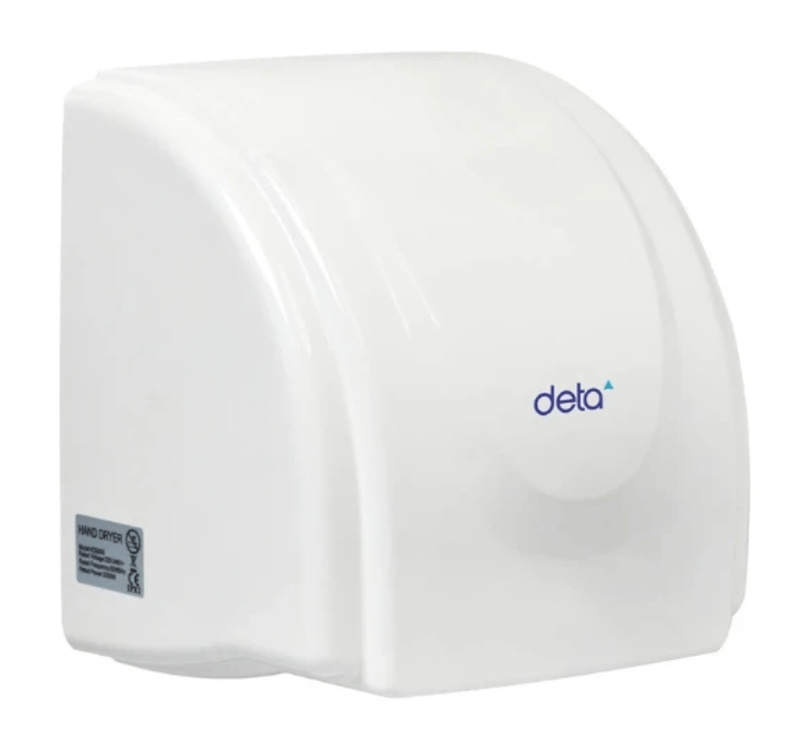 Deta 2.3kW Automatic Compact Hand Dryer White - 1001WH, Image 1 of 1