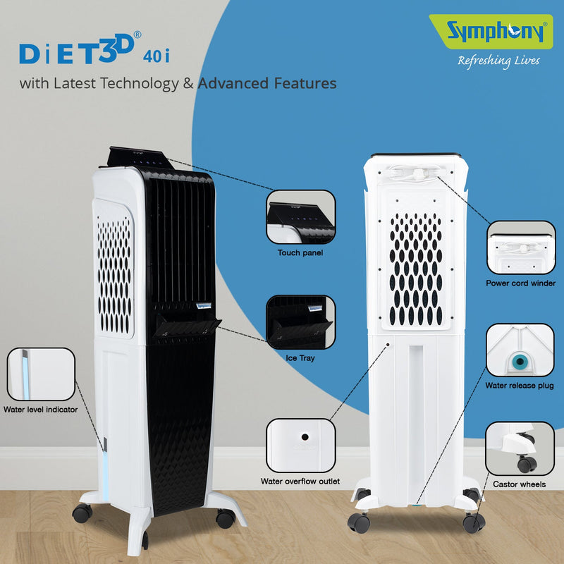 Symphony Diet 3D 40i Evaporative Air Cooler - DIET3D40i, Image 9 of 10