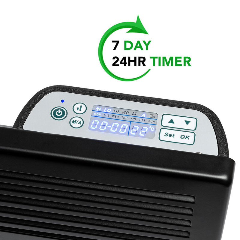 Devola Eco 2.4kw Panel Heater With 24hr/7 Day Timer - DVM24B - Return Unit, Image 3 of 7