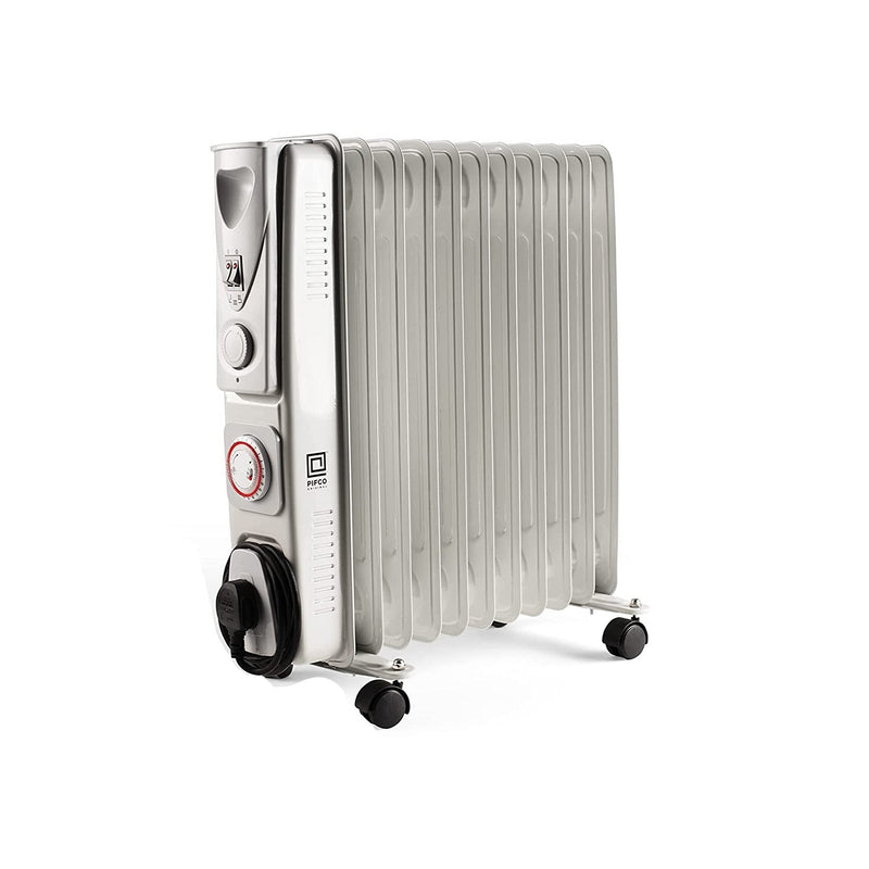 Pifco 2.5kW White 11 Fins Oil Filled Radiator With Timer - PIF203885, Image 1 of 1