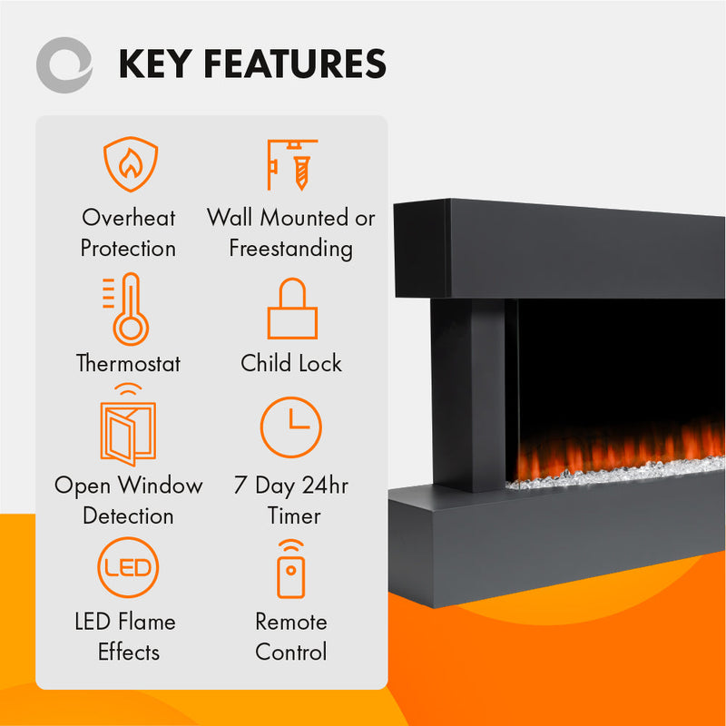Devola Ewell 2kW Electric Fireplace Suite – DVWF203G - Return Unit, Image 2 of 10