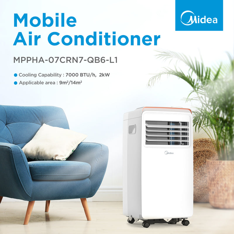 Midea 7000BTU Portable Air Conditioning Unit White - MPPHA-07CRN7-QB6-L1 - MPPHA-07CRN7-MID-WH, Image 7 of 13