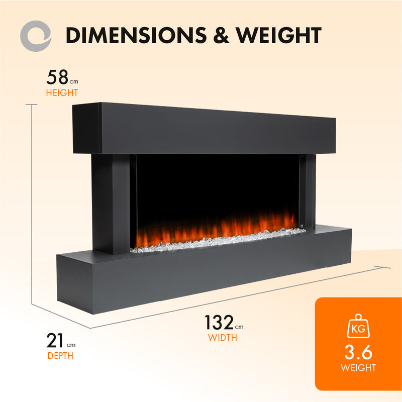 Devola Ewell 2kW Electric Fireplace Suite – DVWF203G - Return Unit, Image 3 of 10