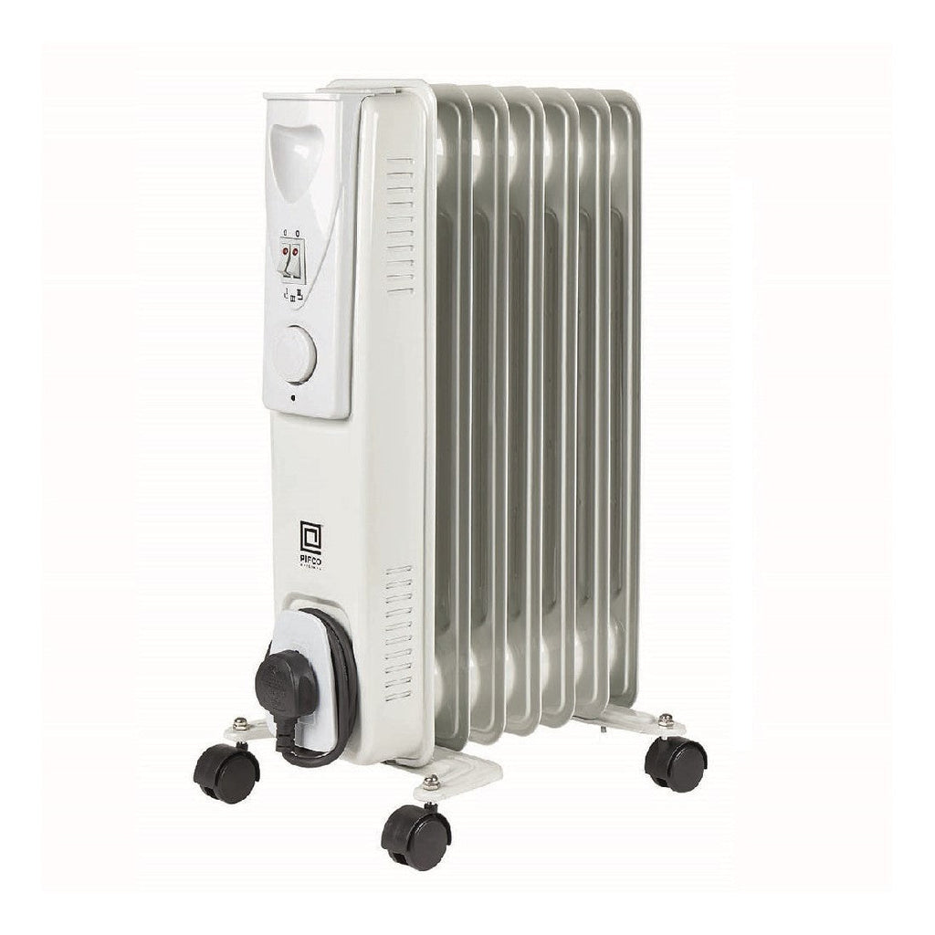 Pifco 1.5kW 7 Fin Oil Filled Radiator White- PIF203854 – Air Con Centre
