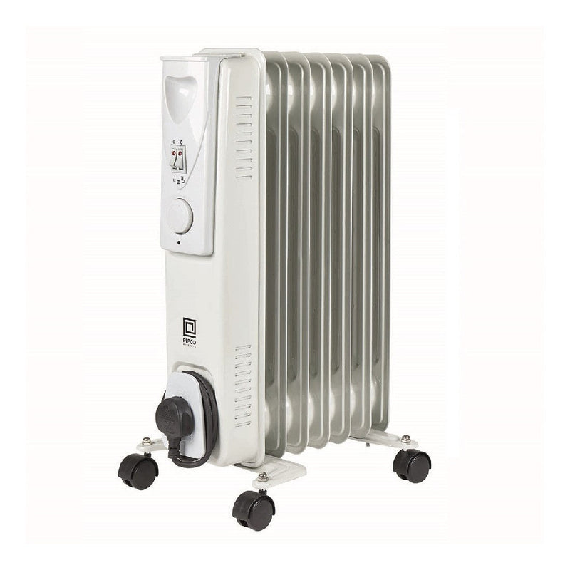 Pifco 1.5kW White 7 Fins Oil Filled Radiator - PIF203854, Image 1 of 1