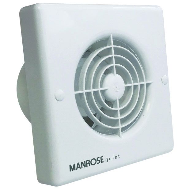 Manrose 4.8W Quiet Axial Bathroom Extractor Fan with Humidity Control - QF100H, Image 1 of 1