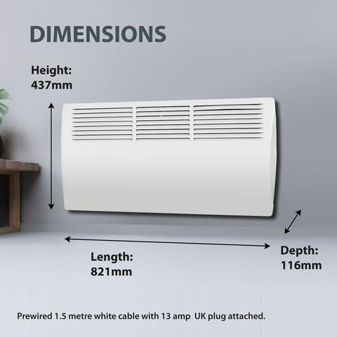 Devola Classic 1.5kw Panel Heater With 24hr Timer - DVC1500W - Return Unit, Image 4 of 8