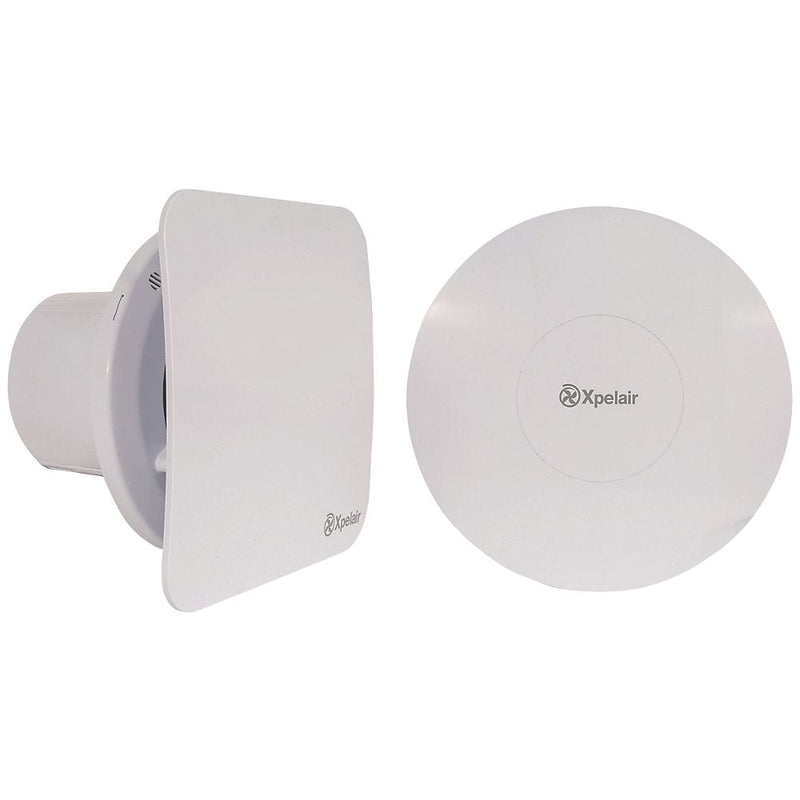 Xpelair C4PSR 7W 4" 100mm Bathroom Extractor Fan With Square Round Baffle Front With Pullcord - 078353, Image 3 of 6