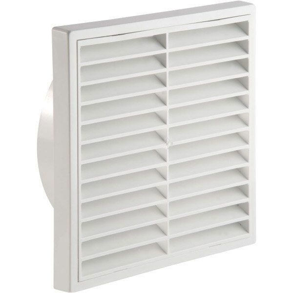150mm 6 Fixed Louvre Grille - White - 1192W, Image 1 of 1