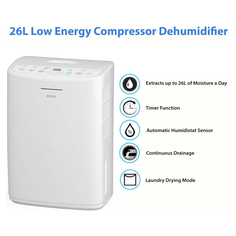 EcoAir Arion 26L Ultra Low Energy Efficient Dehumidifier - Arion, Image 2 of 5