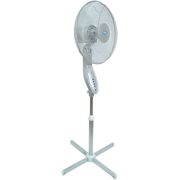 Prem-I-Air 16 inch Pedestal Fan with Remote - Silver - EH1764, Image 1 of 1