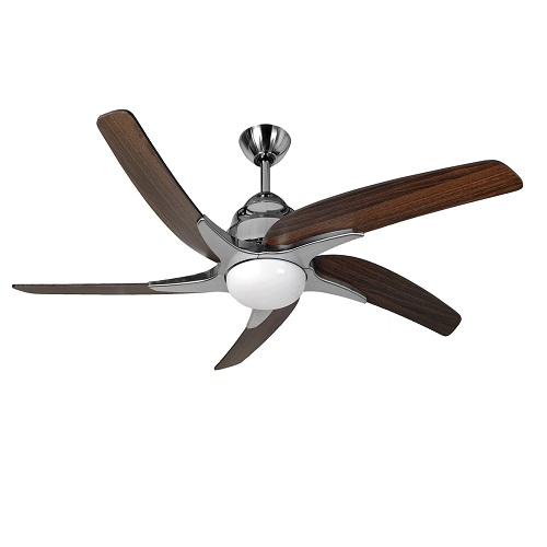 Fantasia Viper 54inch. Ceiling Fan with Remote Control/Blades Dark Oak - Stainless Steel - 114147, Image 1 of 1
