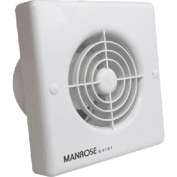 Manrose 4.8W Quiet Axial Bathroom Extractor Fan with Pullcord Switch - QF100P, Image 1 of 1