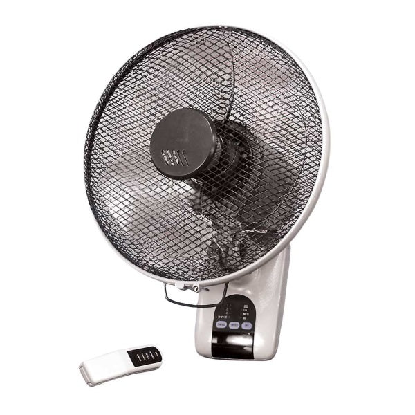 Vent Axia 35W 3 Speed 12-inch Wall Fan With Remote - Silver - 427583, Image 1 of 1