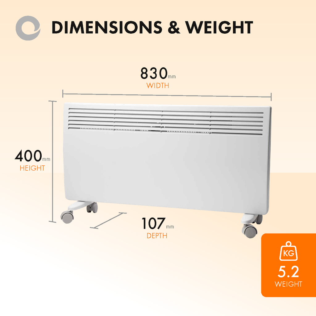 Devola Eco 2kW Panel Heater With 24hr/7 Day Timer - DVNDM20 – Air Con Centre