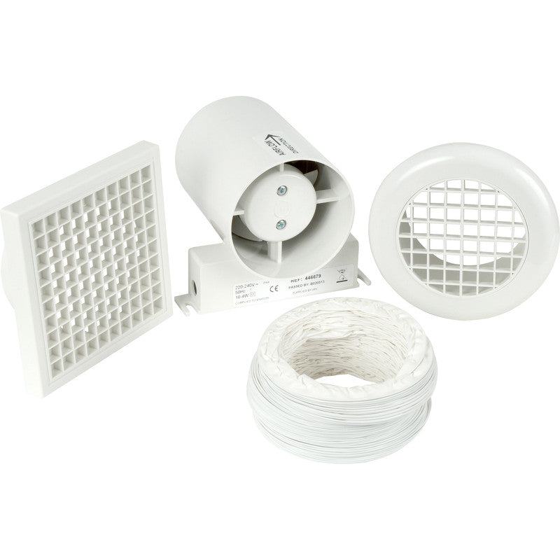 Vent-Axia MINIVENT SK Inline Shower Fan Kit - 248710, Image 1 of 1