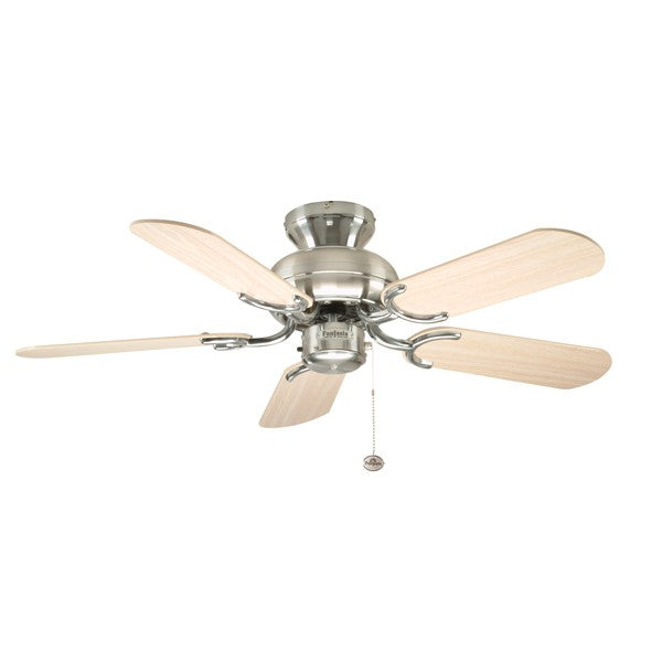 Fantasia Capri 36inch. Ceiling Fan with Washed Oak Blade & Light - Stainless Steel - 110255, Image 1 of 1