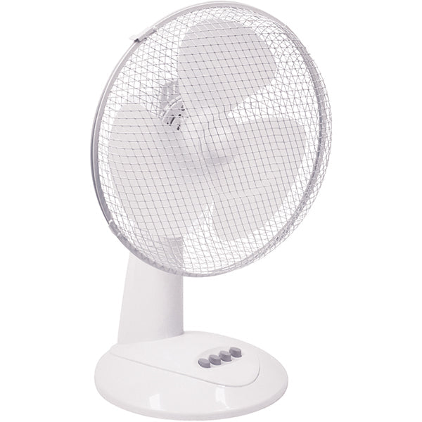 Prem-I-Air 40W 3 Speed 12-inch Plastic Desk Fan - White - EH1522, Image 1 of 3