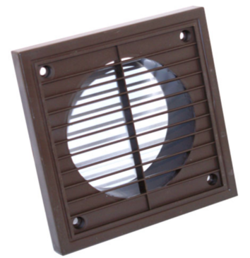 150mm 6 Fixed Louvre Grille - Brown - 1192B, Image 1 of 1