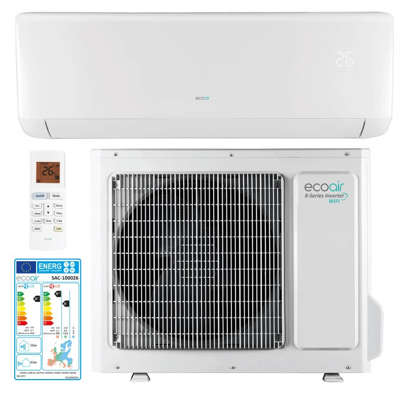 Ecoair Wall Mounted Air Conditioner Inverter Air Conditioning 18000BTU WiFi X Series - ECO1820SD, Image 1 of 5