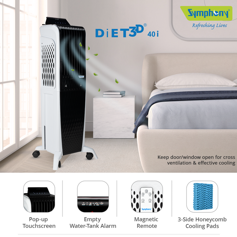 Symphony Diet 3D 40i Evaporative Air Cooler - DIET3D40i, Image 5 of 10