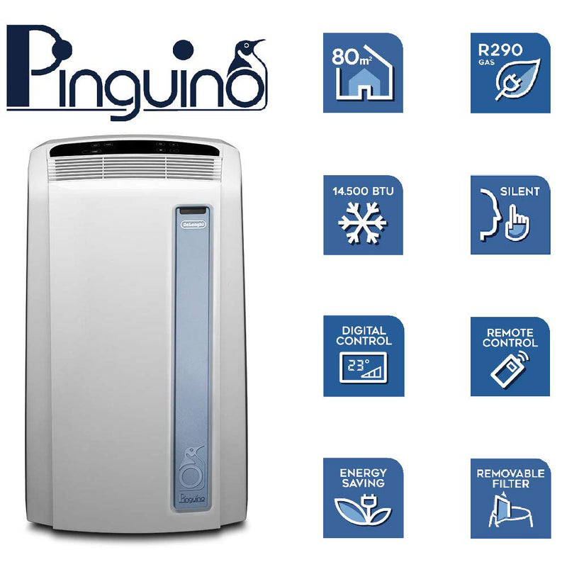 De'Longhi Pinguino PAC AN98 10700 BTU ECO Real Feel Portable Air Conditioning Unit - 0151401006, Image 3 of 5
