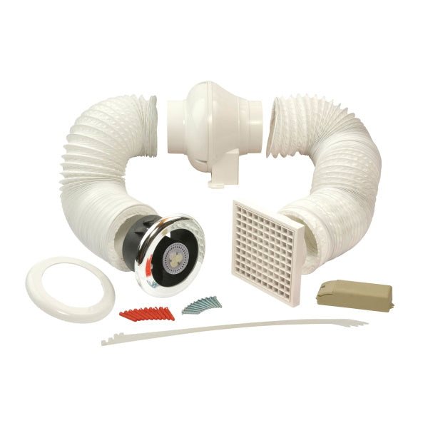 Manrose LED Centrifugal Showerlite  Fan Kit With Warm White Bulb - LEDSLCFDTCN, Image 1 of 1