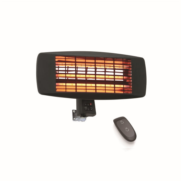 Devola Core 2kW Wall Mounted Patio Heater Square with Remote - DVSPH20WMB, Image 1 of 1