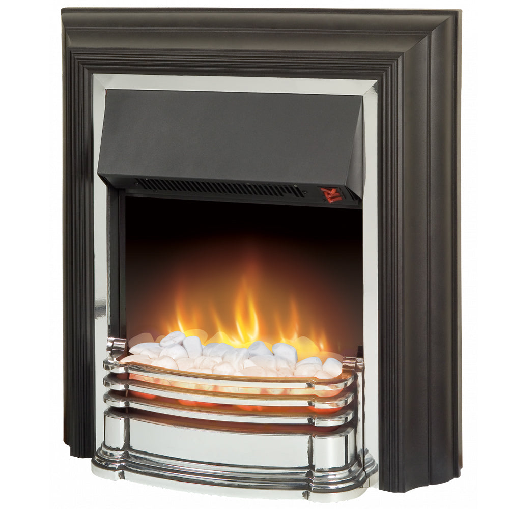 Dimplex Detroit Freestanding Fire (Black and Chrome Effect Finish