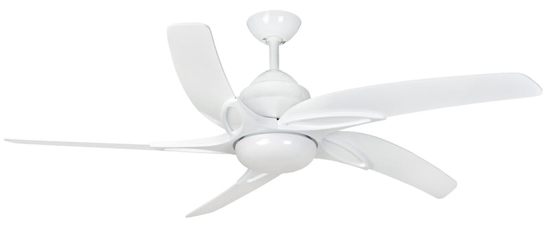 Fantasia Viper 54inch. Ceiling Fan with Gloss White Blade & Light - White - 110927-54, Image 1 of 1