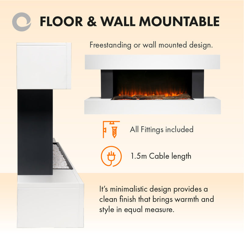 Devola Haslemere 2kW Optiflame Effect Electric Fireplace Suite – DVWF201GW - Return Unit, Image 5 of 10