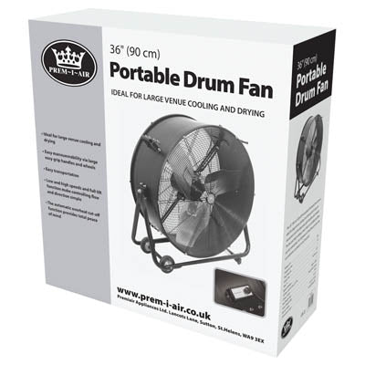 Prem-I-Air 36 inch Portable Drum Fan (90cm) - EH0127, Image 2 of 2
