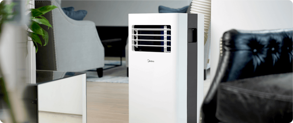 Midea air conditioner centred in living room