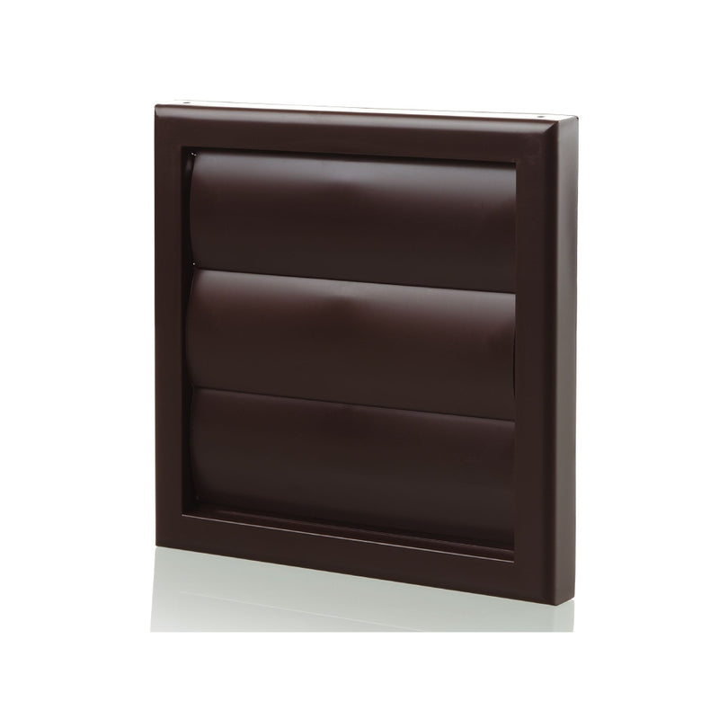 Blauberg Plastic Gravity Shutter Vent-125mm-Brown - DECOR185X185-125GBROWN, Image  of 3