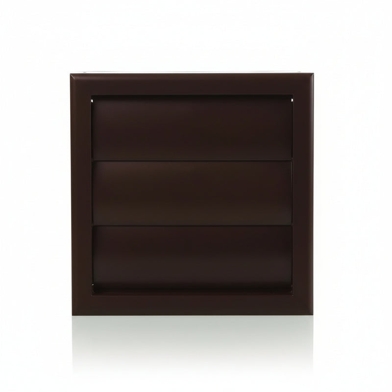 Blauberg Plastic Gravity Shutter Vent-125mm-Brown - DECOR185X185-125GBROWN, Image  of 3