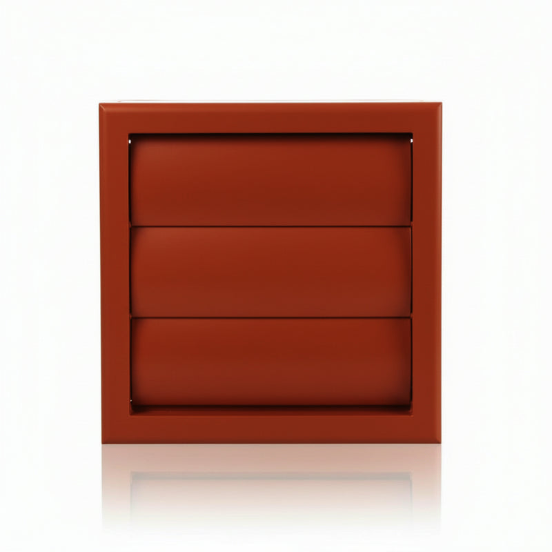 Blauberg Plastic Gravity Shutter Vent - 100mm - Terracotta Brick - DECOR155X155-100GTERRACOTTA, Image  of 3