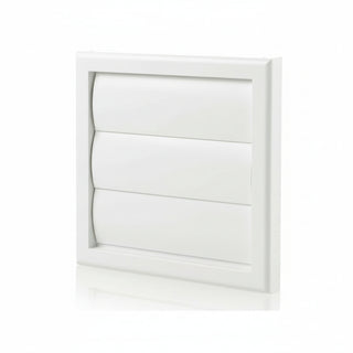Blauberg Plastic Gravity Shutter Vent - 100mm - Brilliant White - DECOR155X155-100GWHITE