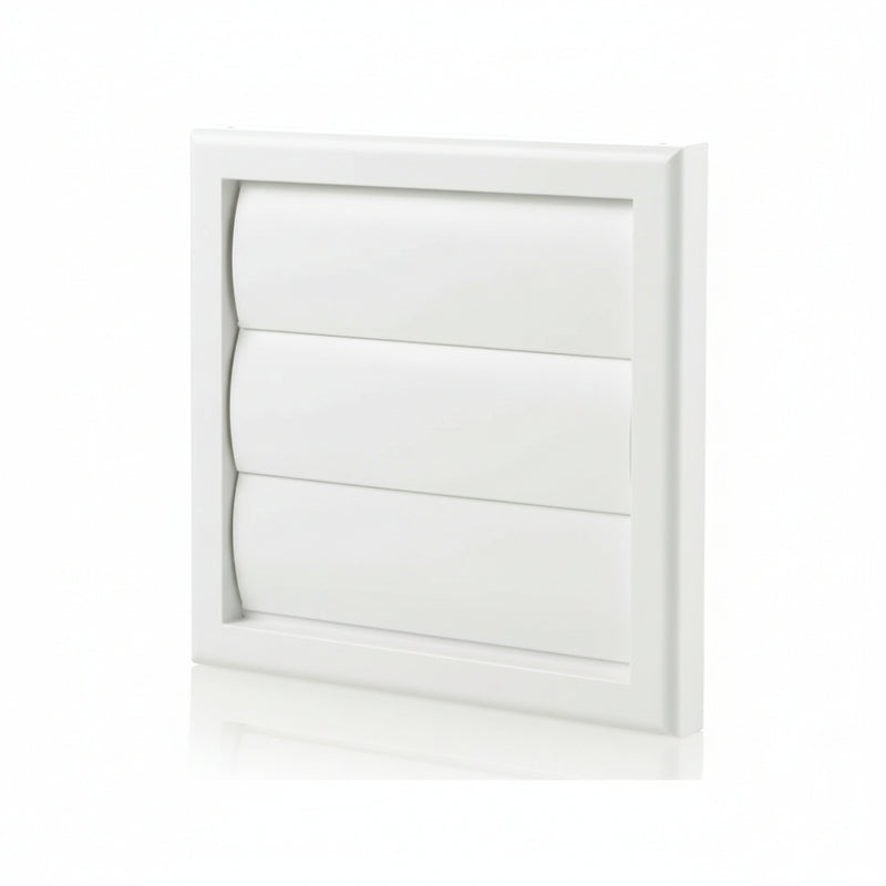 Blauberg Plastic Gravity Shutter Vent - 100mm - Brilliant White - DECOR155X155-100GWHITE, Image  of 3