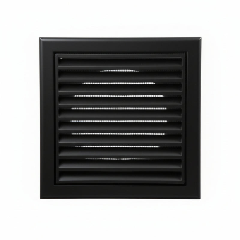 Blauberg Air Ventilation Louvred Grille 100mm Vented Fixed Blade - Black  - DECOR155X155-100SBLACK, Image  of 3