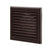 Blauberg Air Ventilation Louvred Grille 125mm Vented Fixed Blade - Brown - DECOR185X185-125SBROWN