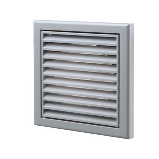 Blauberg Air Ventilation Louvred Grille 100mm Vented Fixed Blade - Grey - DECOR 155X155-100S GREY