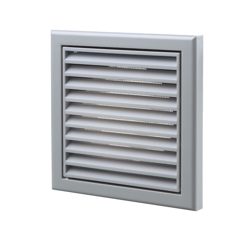 Blauberg Air Ventilation Louvred Grille 100mm Vented Fixed Blade - Grey - DECOR 155X155-100S GREY, Image  of 4