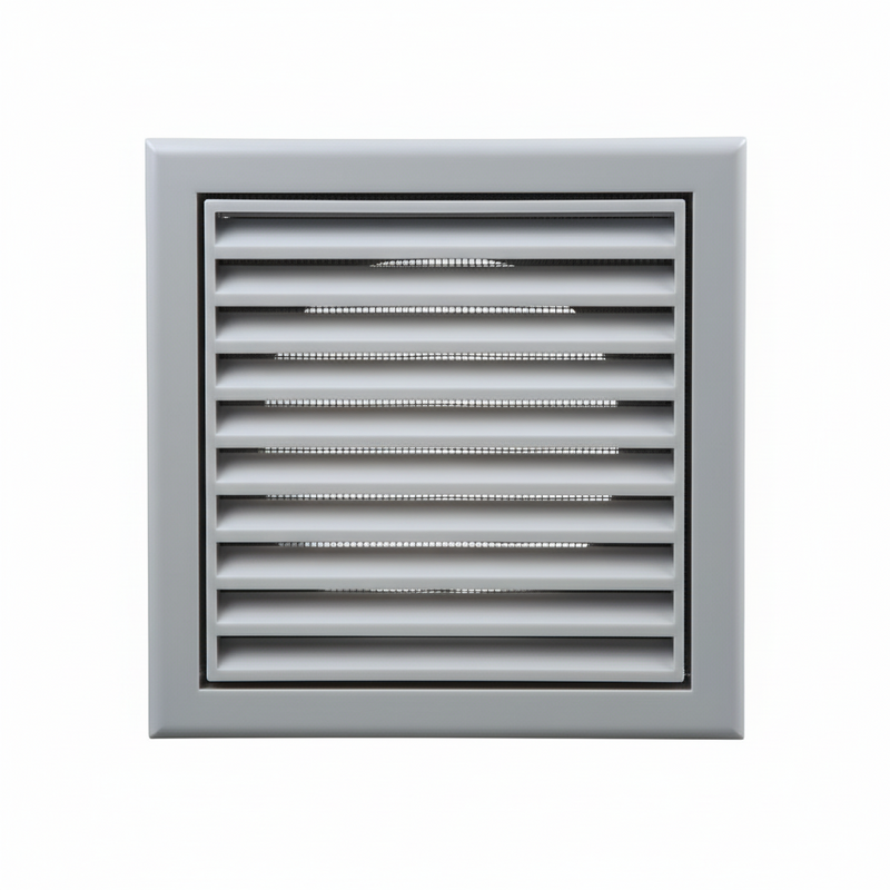 Blauberg Air Ventilation Louvred Grille 100mm Vented Fixed Blade - Grey - DECOR 155X155-100S GREY, Image  of 4