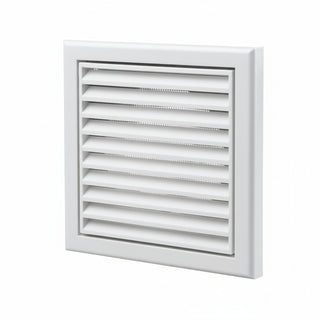 Blauberg Air Ventilation Louvred Grille 100mm Vented Fixed Blade - White - DECOR155X155-100SWHITE