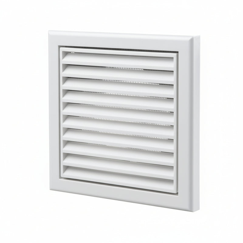 Blauberg Air Ventilation Louvred Grille 100mm Vented Fixed Blade - White - DECOR155X155-100SWHITE, Image  of 3