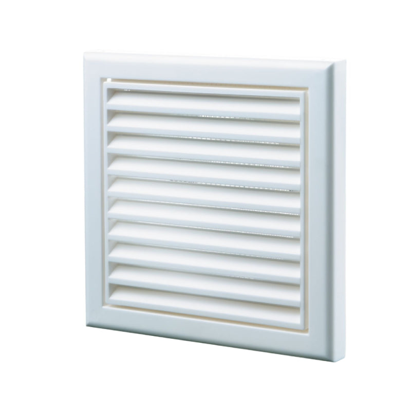 Blauberg Air Ventilation Louvred Grille 125mm Vented Fixed Blade - Brilliant white - DECOR185X185-125SWHITE, Image  of 3
